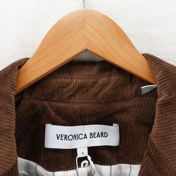 Veronica Beard Reagan Corduroy Dickey Jacket Dark Cocoa 4 - Picture 8 of 16